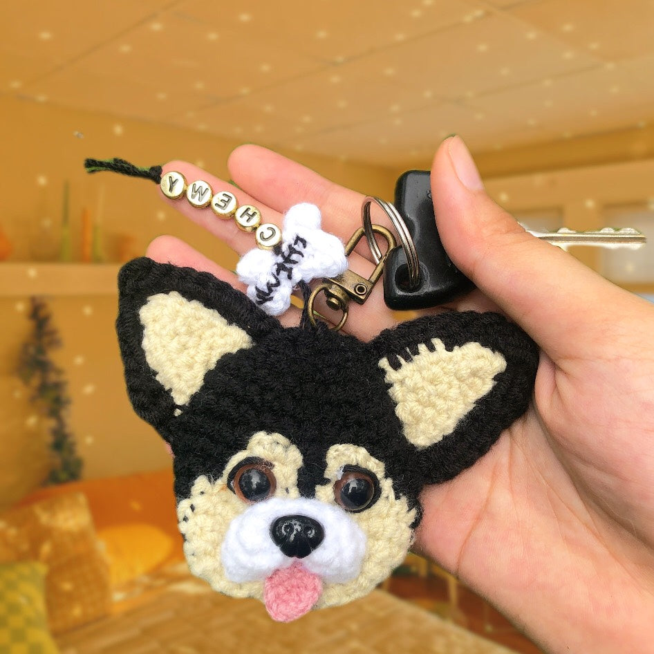 Heartfelt Custom Handmade Crochet Pet Keychain