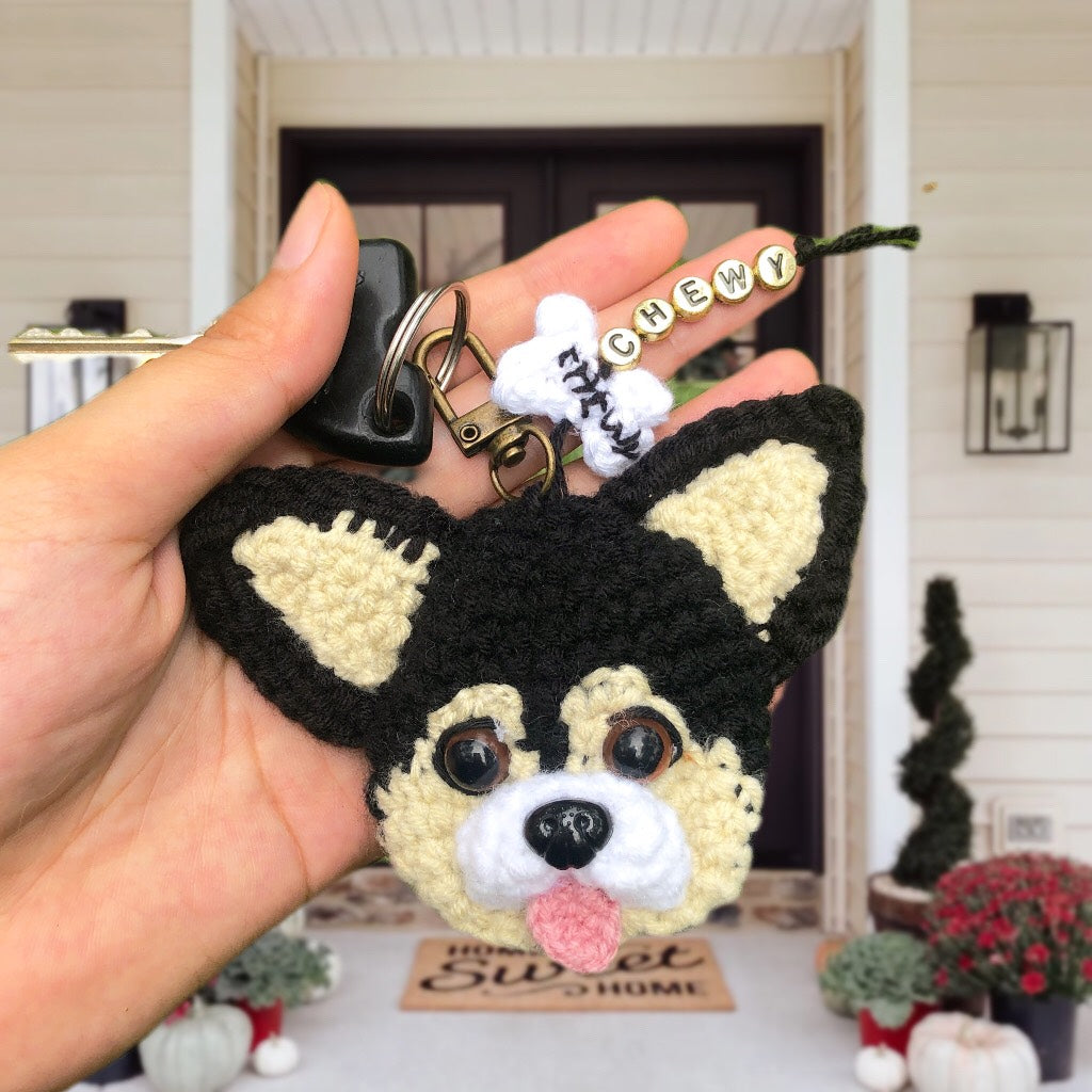 Heartfelt Custom Handmade Crochet Pet Keychain